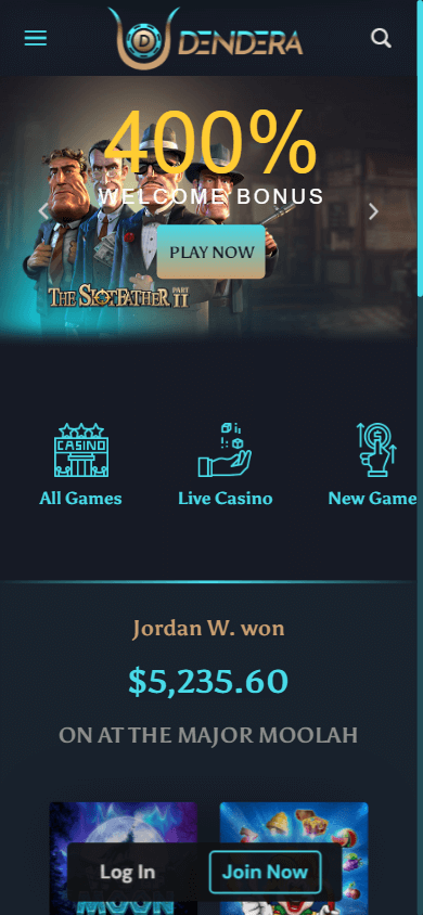 Dendera Casino Mobile screenshot